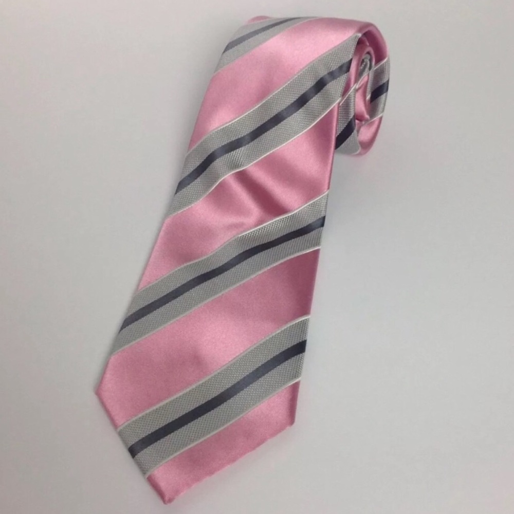 Donald J. Trump Signature Collection Pink Grey Tie